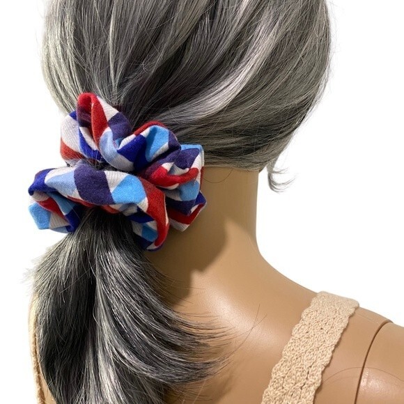 Hair Scrunchie. Mini (Small). Multicolor. Patriotic. 4th of July. Casual. Cute. - Picture 2 of 9
